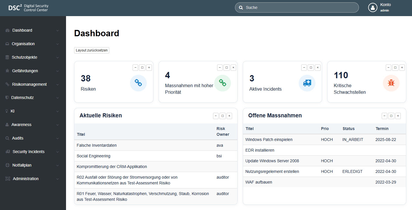 DSC2 Dashboard